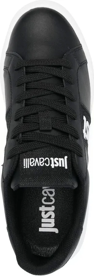 Logo Print Leather Low-Top Sneakers - Image 4
