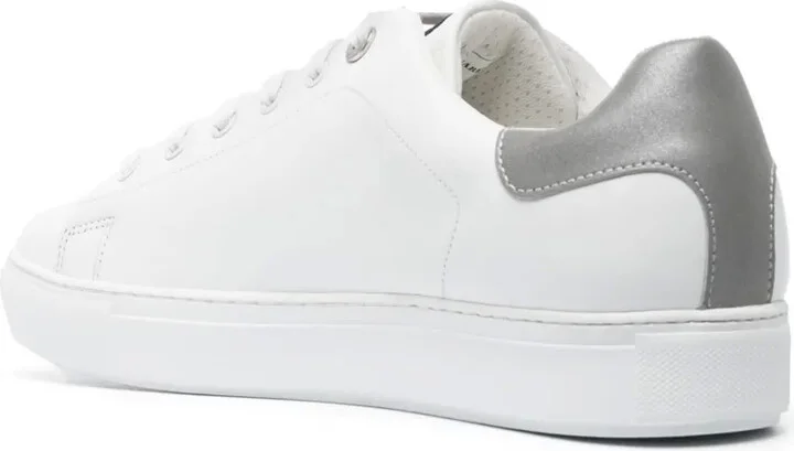 Logo-Print Leather Low-Top Sneakers - Image 3