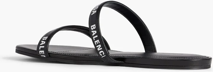 Logo-print leather sandals - Image 3