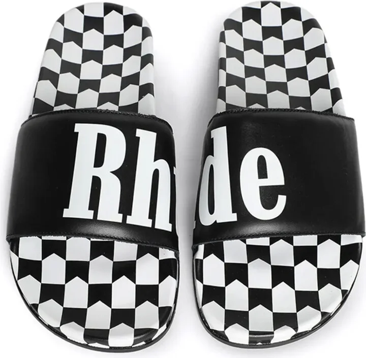 Logo-Print Leather Slides - Image 2