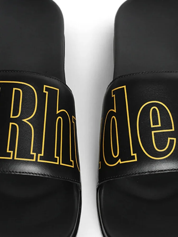 Logo-Print Leather Slides - Image 2