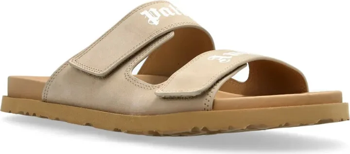 Logo-Print Leather Slides - Image 2