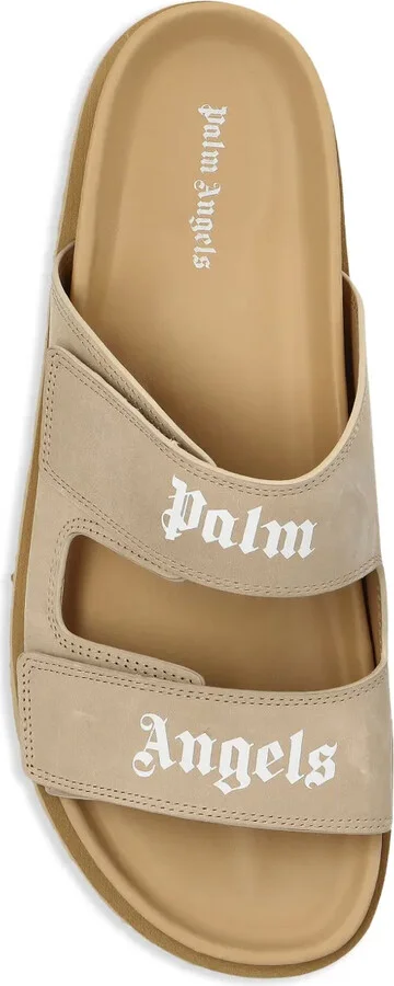 Logo-Print Leather Slides - Image 4
