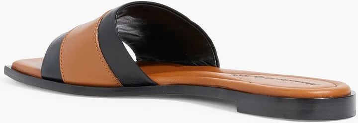 Logo-print leather slides - Image 3