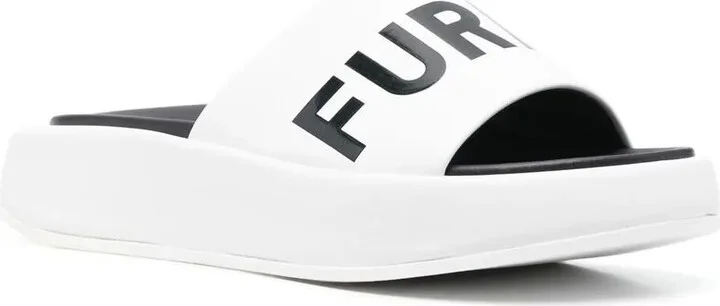 Logo-Print Leather Slides - Image 2