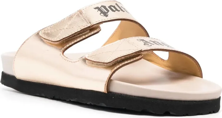 Logo-Print Leather Slides - Image 2