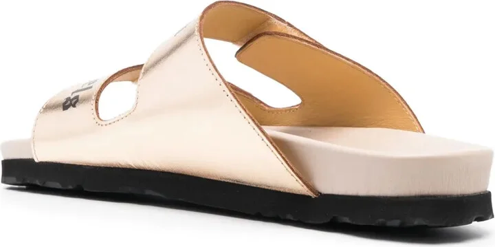 Logo-Print Leather Slides - Image 3