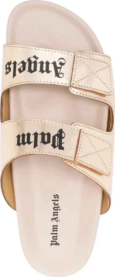 Logo-Print Leather Slides - Image 4