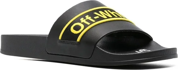 Logo-Print Leather Slides - Image 2