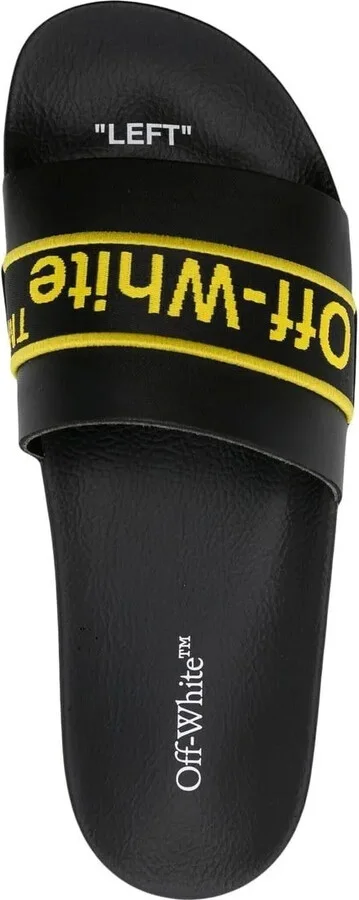 Logo-Print Leather Slides - Image 4
