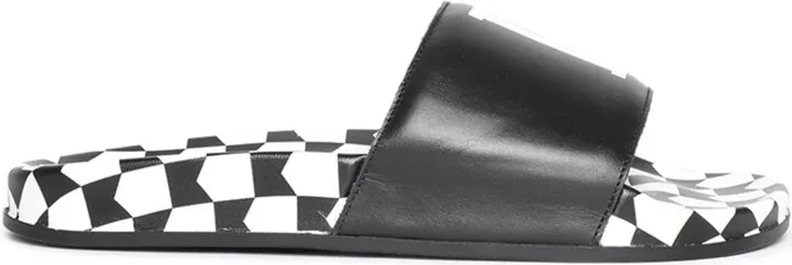 Logo-Print Leather Slides