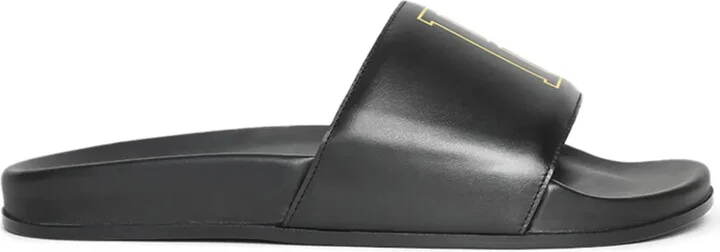 Logo-Print Leather Slides