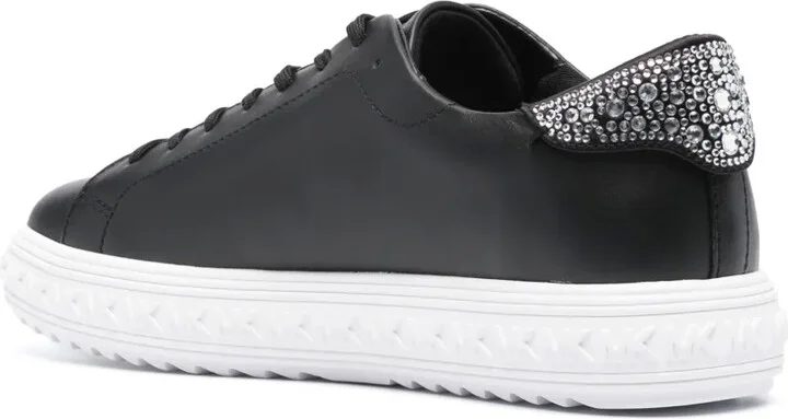 Logo-Print Leather Sneakers - Image 3