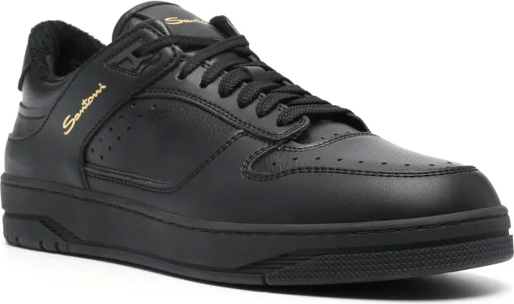 Logo-Print Leather Sneakers - Image 2