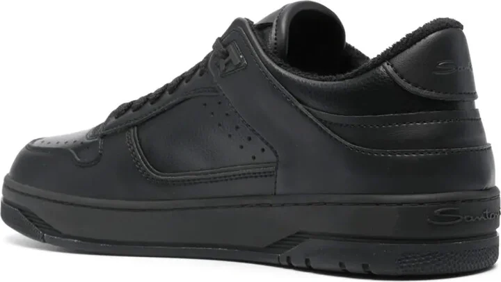 Logo-Print Leather Sneakers - Image 3