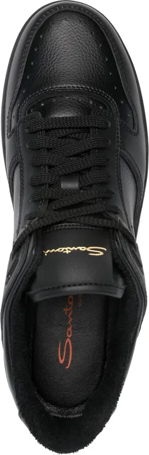 Logo-Print Leather Sneakers - Image 4