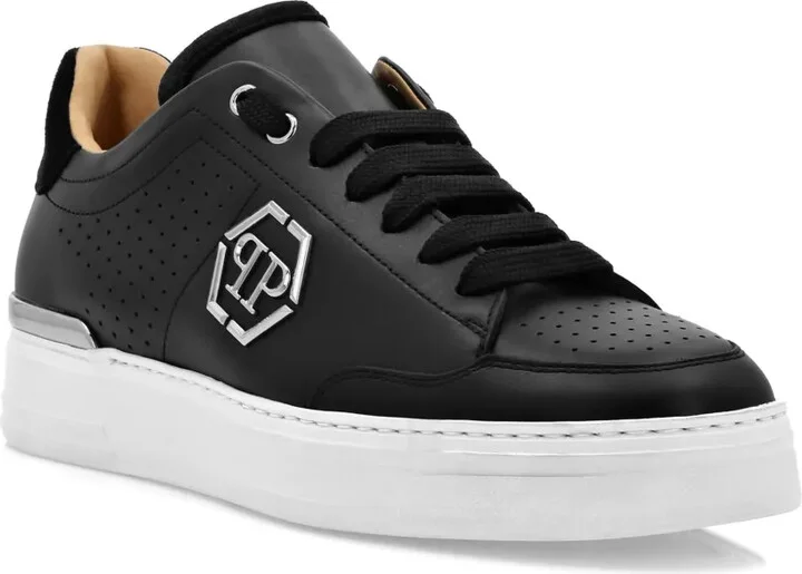Logo-Print Leather Sneakers - Image 2