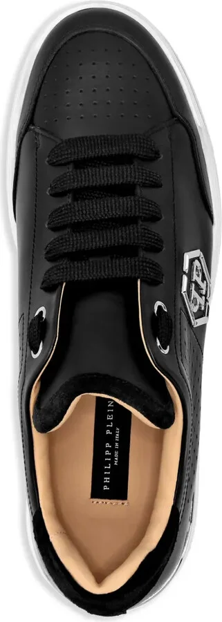 Logo-Print Leather Sneakers - Image 4