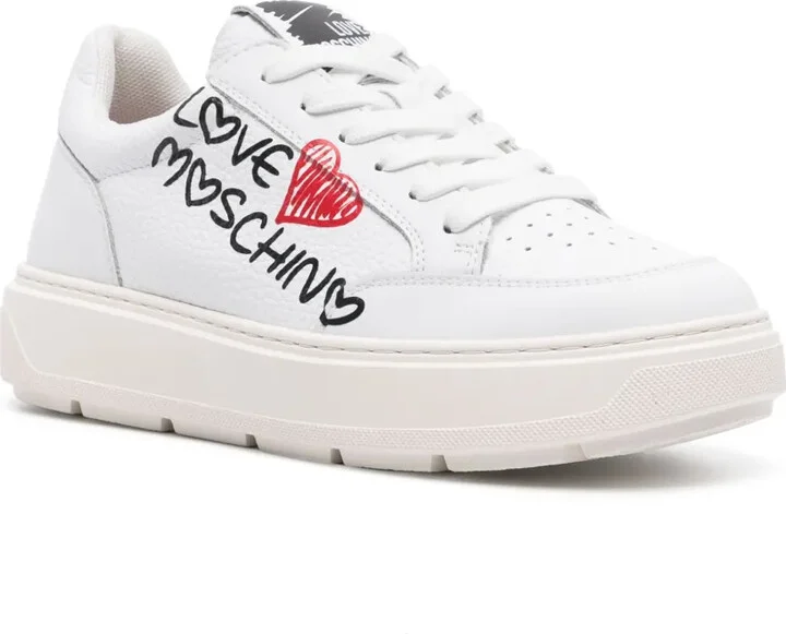 Logo-Print Leather Sneakers - Image 2