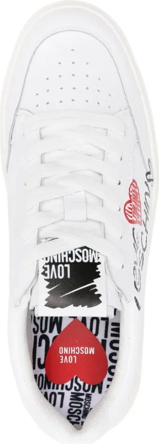 Logo-Print Leather Sneakers - Image 4