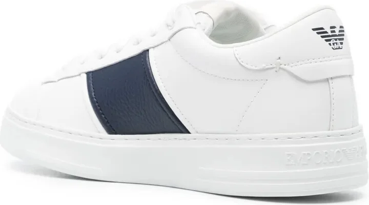 Logo-Print Leather Sneakers - Image 3