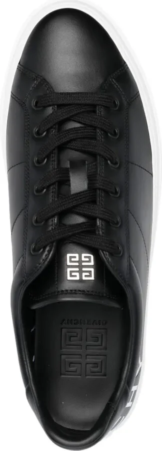 Logo-Print Leather Sneakers - Image 4