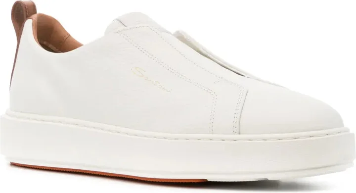 Logo-Print Leather Sneakers - Image 2