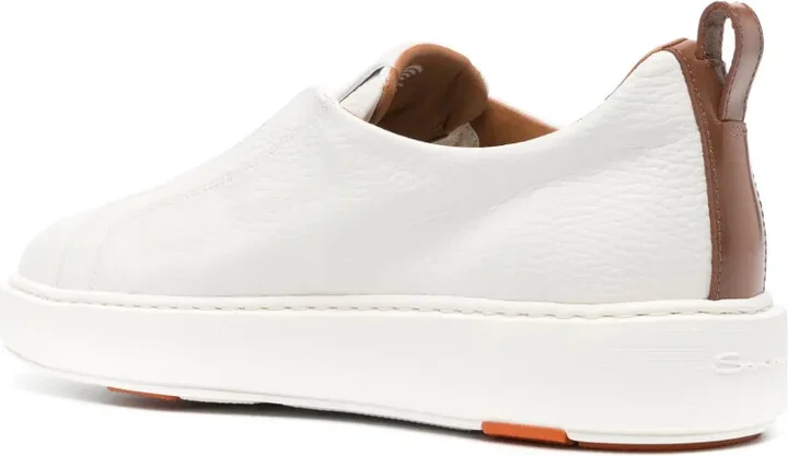 Logo-Print Leather Sneakers - Image 3