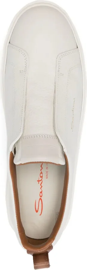 Logo-Print Leather Sneakers - Image 4