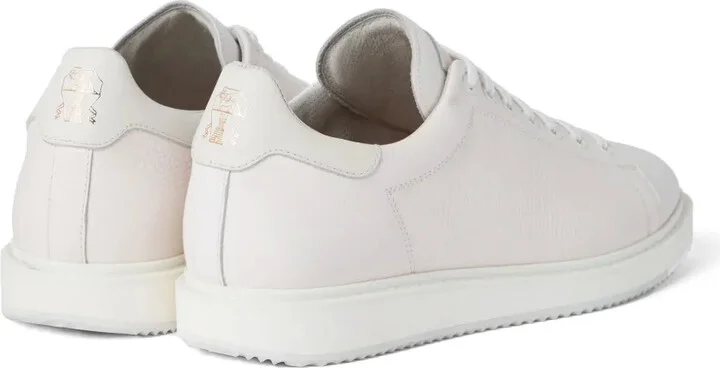 Logo-Print Leather Sneakers - Image 3