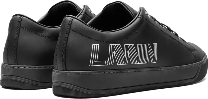 Logo-Print Leather Sneakers - Image 3