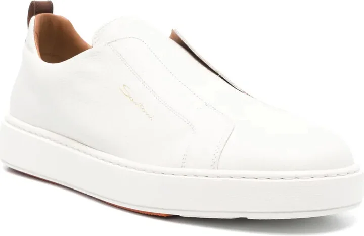 Logo-Print Leather Sneakers - Image 2