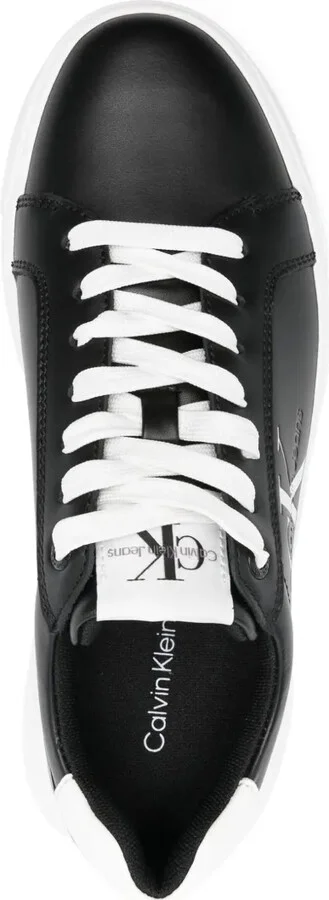 Logo-Print Leather Sneakers - Image 4