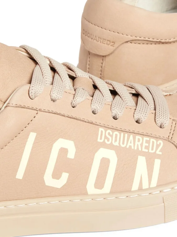 Logo-Print Leather Sneakers - Image 4