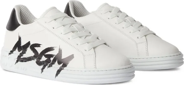 Logo-Print Leather Sneakers - Image 2