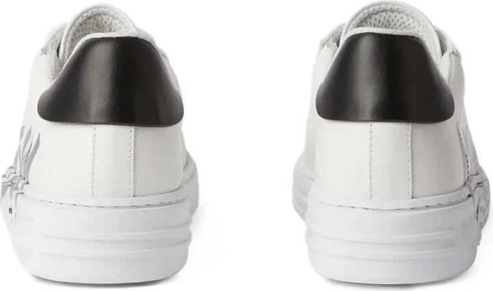 Logo-Print Leather Sneakers - Image 3