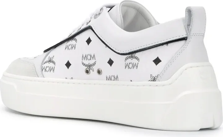 Logo-Print Leather Sneakers - Image 3