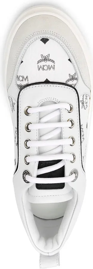 Logo-Print Leather Sneakers - Image 4