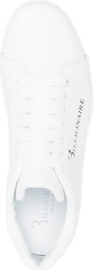 Logo-Print Leather Sneakers - Image 4