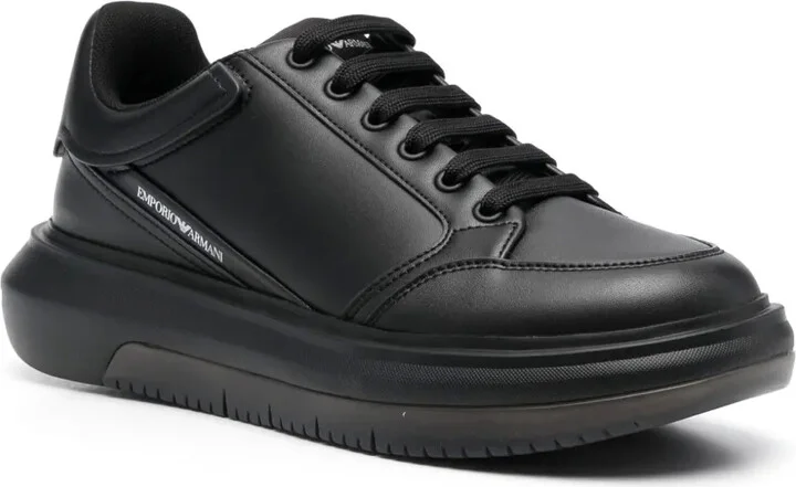 Logo-Print Leather Sneakers - Image 2