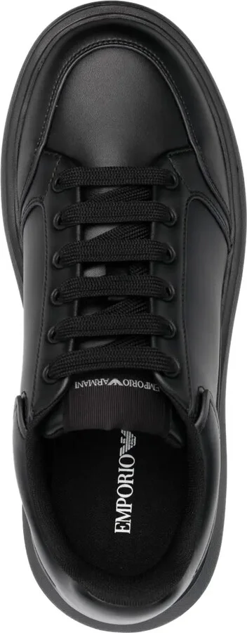 Logo-Print Leather Sneakers - Image 4