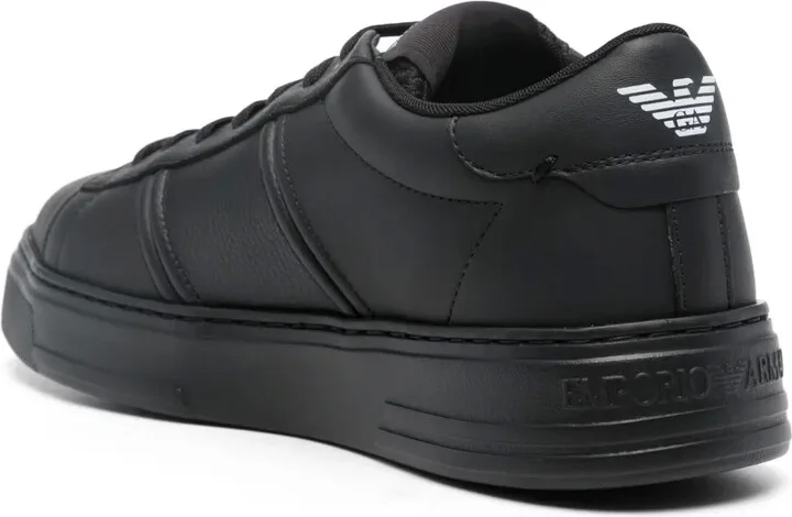 Logo-Print Leather Sneakers - Image 3
