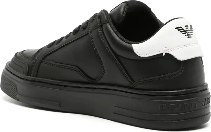 Logo-Print Leather Sneakers - Image 3