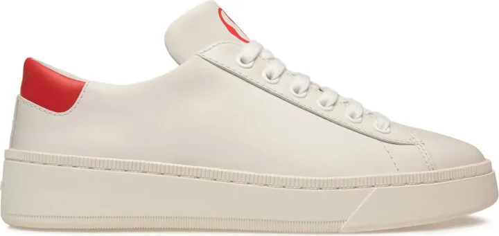 Logo-Print Leather Sneakers