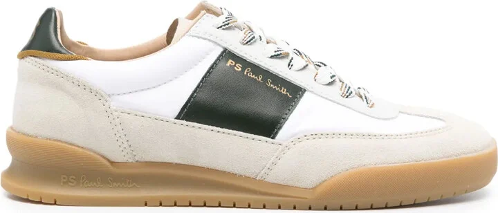 Logo-Print Leather Sneakers