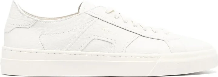Logo-Print Leather Sneakers