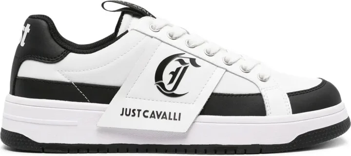 Logo-Print Leather Sneakers