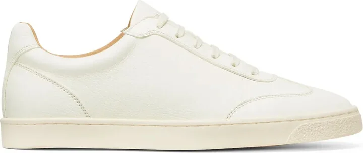 Logo-Print Leather Sneakers