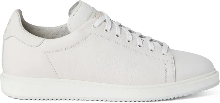 Logo-Print Leather Sneakers