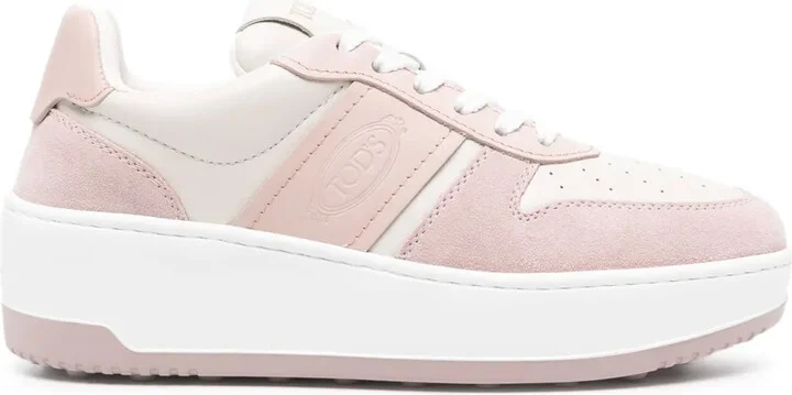 Logo-Print Leather Sneakers